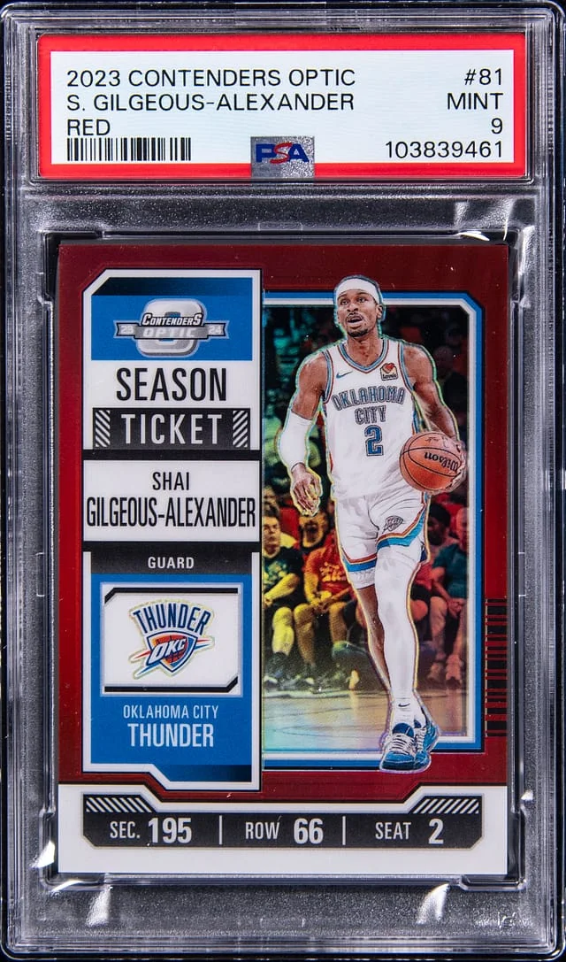 2023-24 Panini Contenders Optic Shai Gilgeous-Alexander Red #81 card image