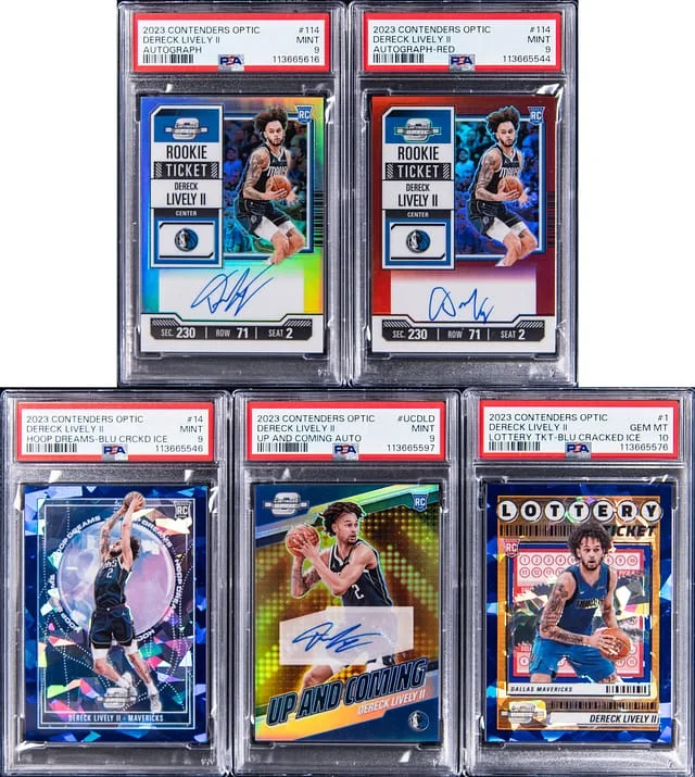 2023-24 Panini Contenders Optic Signed Cards Dereck Lively II Collection (5) - Featuring #3 card image