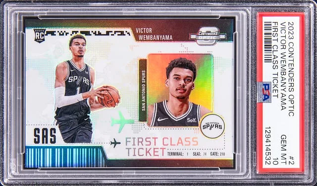 2023-24 Panini Contenders Optic Victor Wembanyama First Class Ticket #2 card image