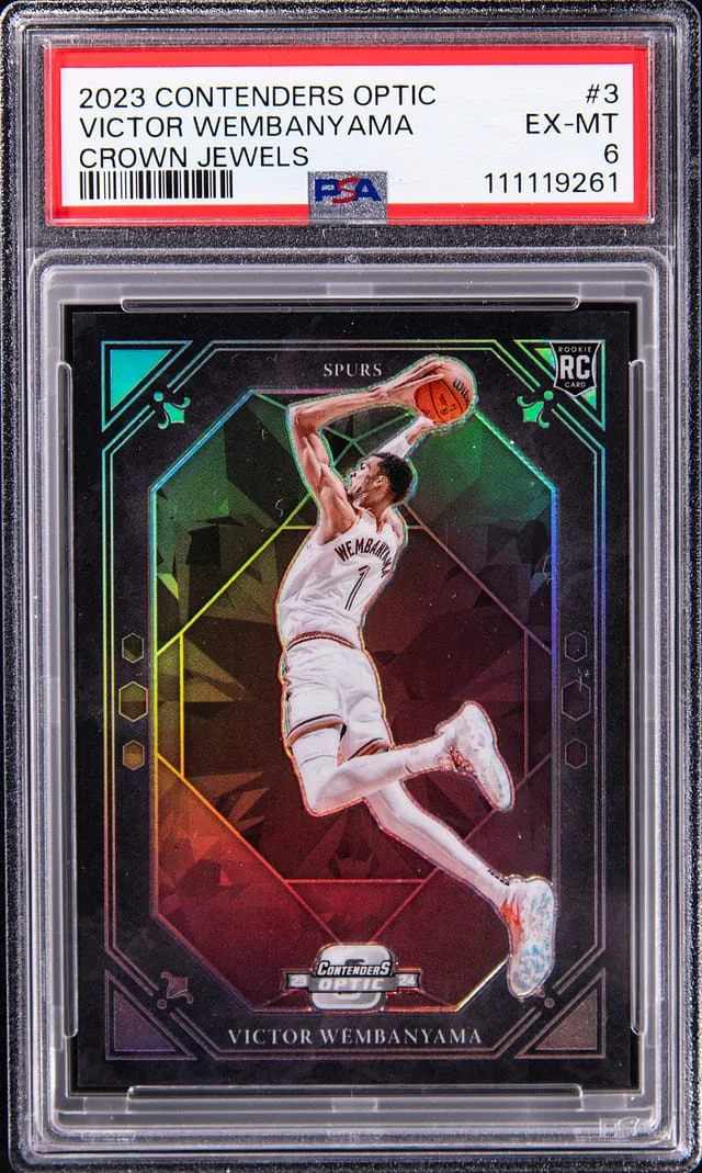 2023-24 Panini Contenders Optic Victor Wembanyama Crown Jewels #3 card image