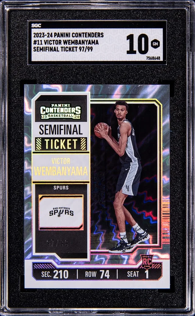 2023-24 Panini Contenders Victor Wembanyama Season Ticket Stub #11 card image