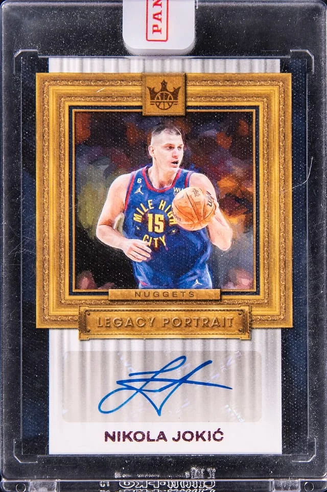 2023-24 Panini Court Kings Nikola Jokic Legacy Portrait Pink Autograph #LP-NJD card image