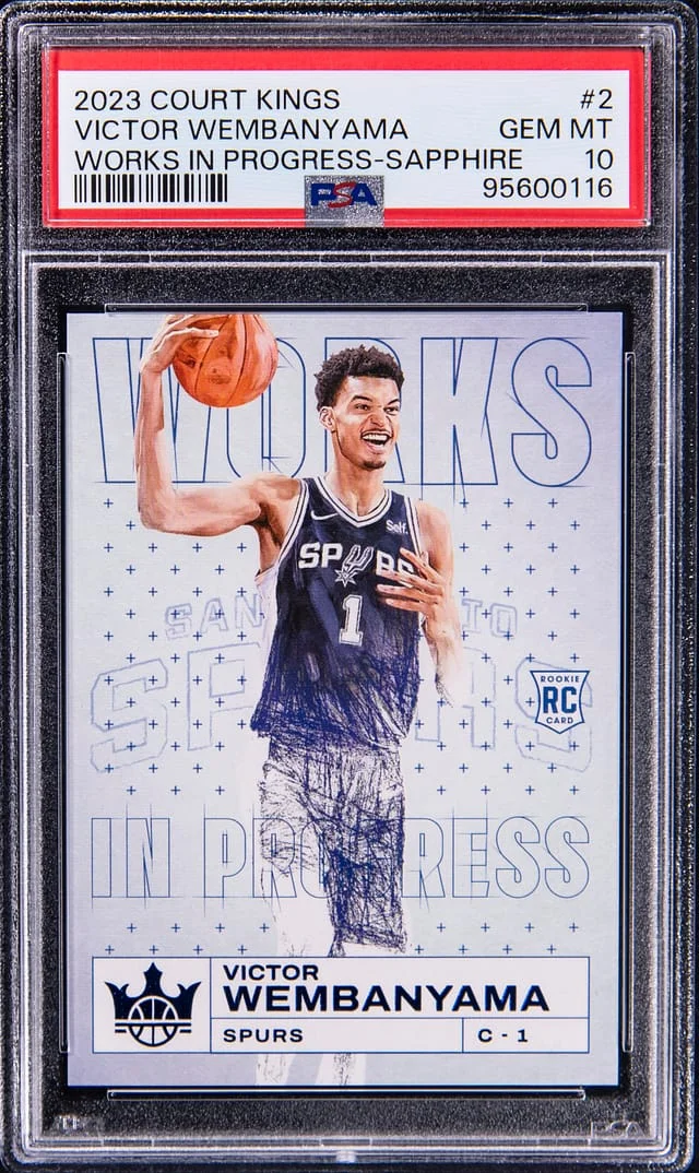 2023-24 Panini Court Kings Victor Wembanyama Works In Progress #2 card image