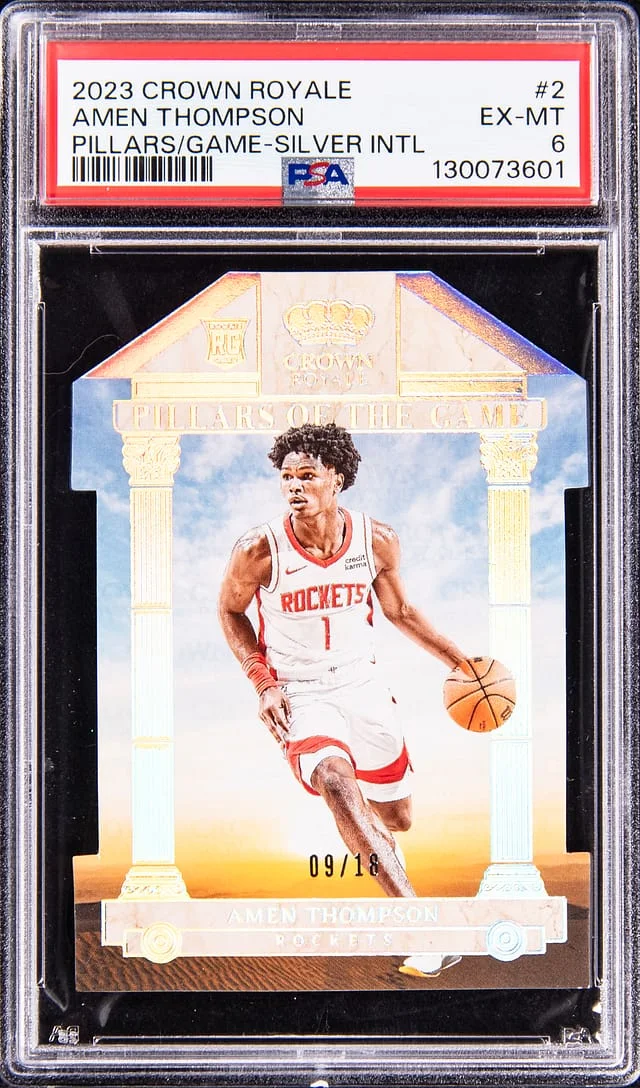 2023-24 Panini Crown Royale Amen Thompson Pillars of the Game Silver International #2 card image