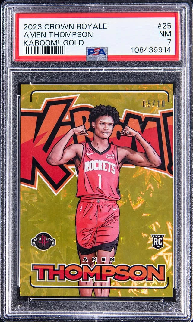 2023-24 Panini Crown Royale Amen Thompson Kaboom! Gold #25 card image