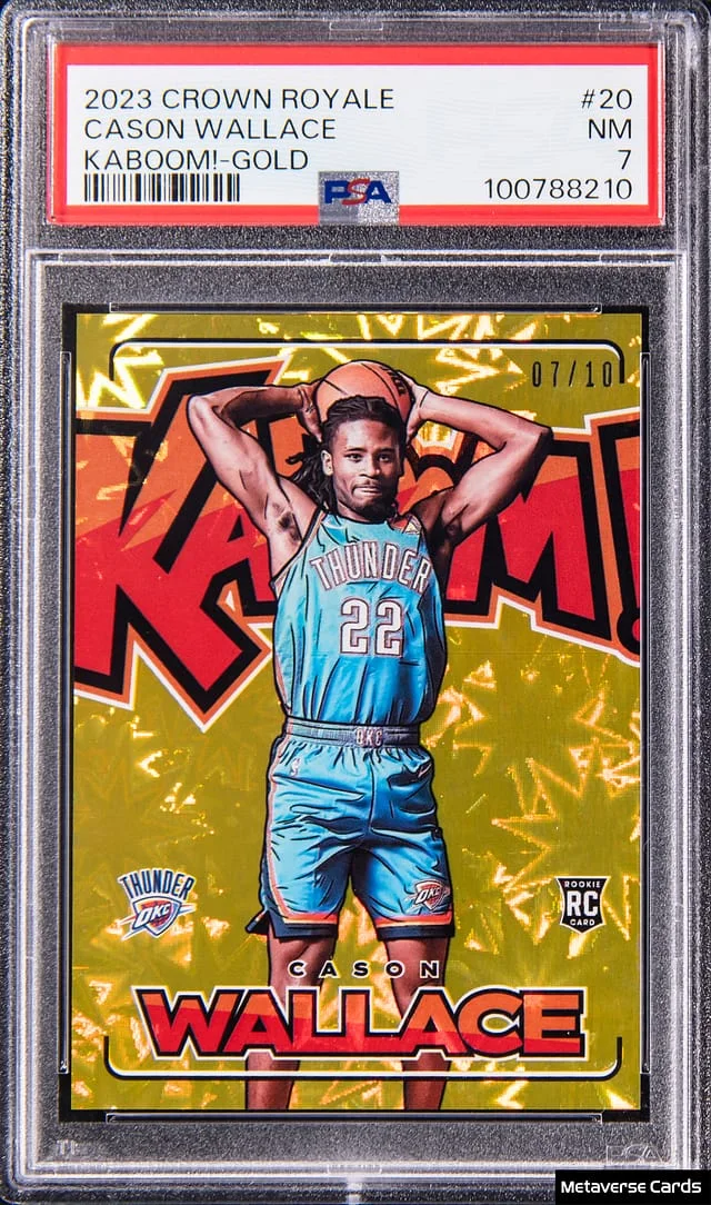2023-24 Panini Crown Royale Cason Wallace Kaboom! Gold #20 card image