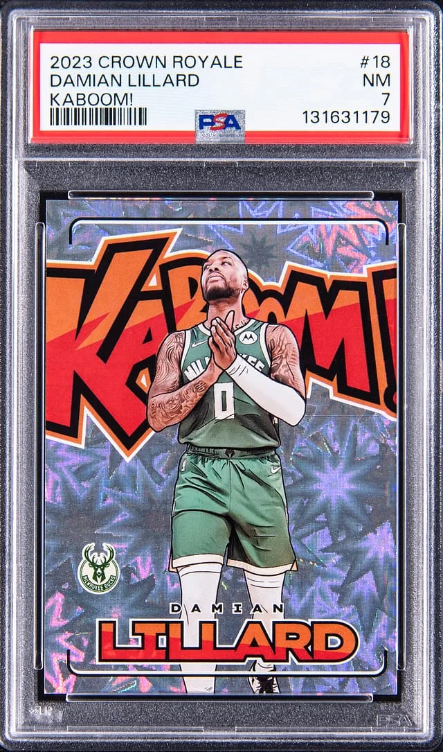 2023-24 Panini Crown Royale Damian Lillard Kaboom! #18 card image