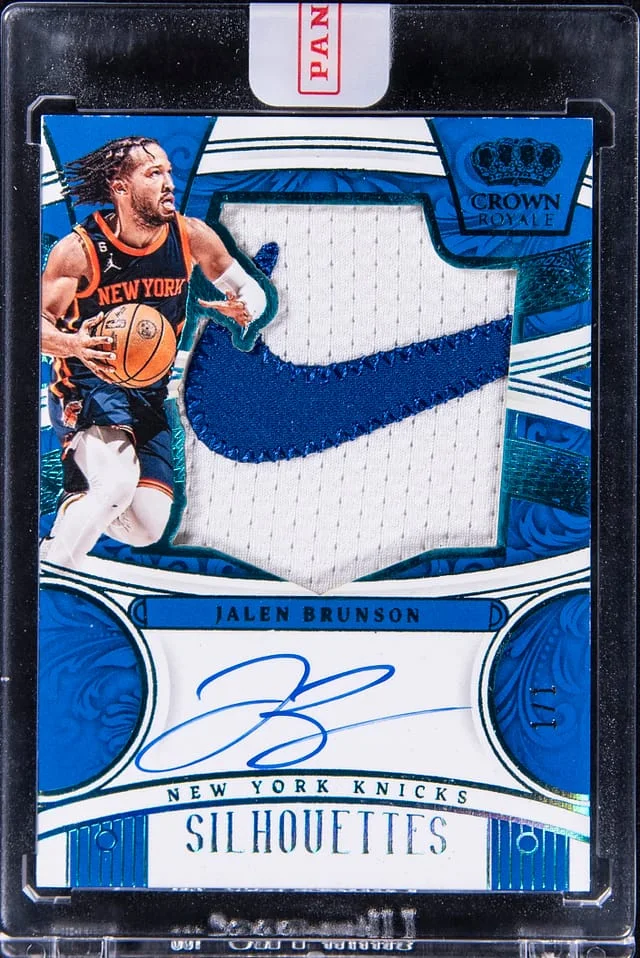 2023-24 Panini Crown Royale Jalen Brunson Silhouettes Super Prime #SL-BRU card image