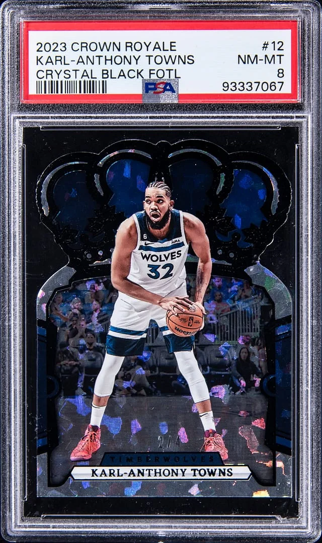 2023-24 Panini Crown Royale Karl Anthony-Towns Crystal Black FOTL #12 card image
