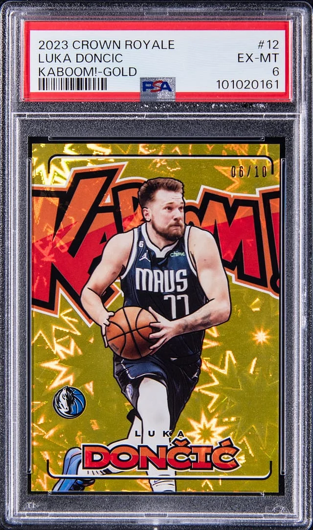 2023-24 Panini Crown Royale Luka Doncic Kaboom! Green #12 card image