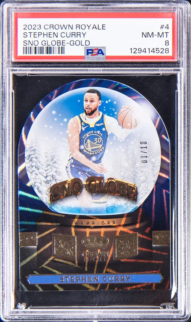 2023-24 Panini Crown Royale Stephen Curry Sno Globe Gold #4 card image