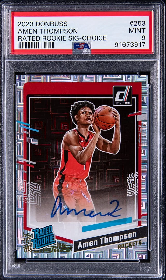 2023-24 Panini Donruss Amen Thompson Rated Signature Choice #253 card image