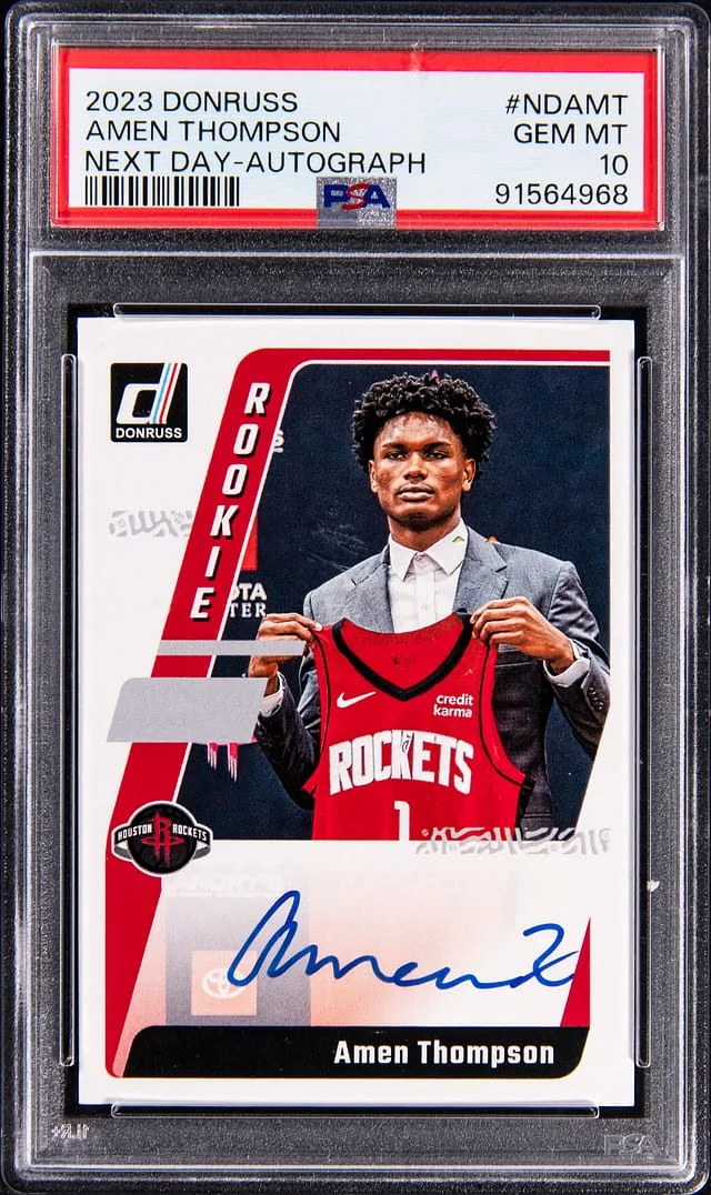 2023-24 Panini Donruss Amen Thompson Next Day Autograph #ND-AMT card image