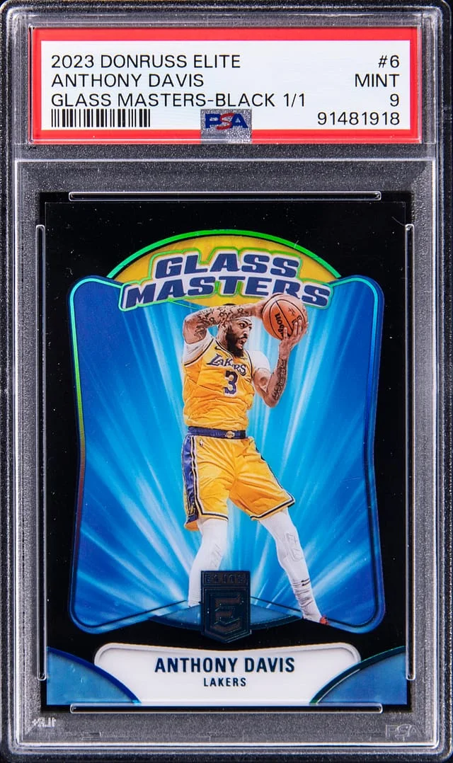 2023-24 Panini Donruss Anthony Davis Elite Glass Masters Black 1/1 #6 card image