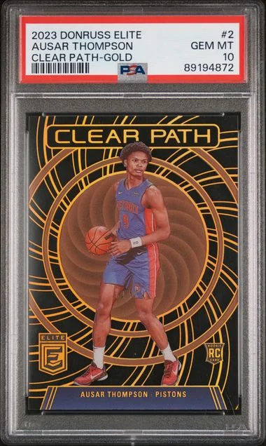 2023-24 Panini Donruss Ausar Thompson Elite Clear Path Gold #2 card image