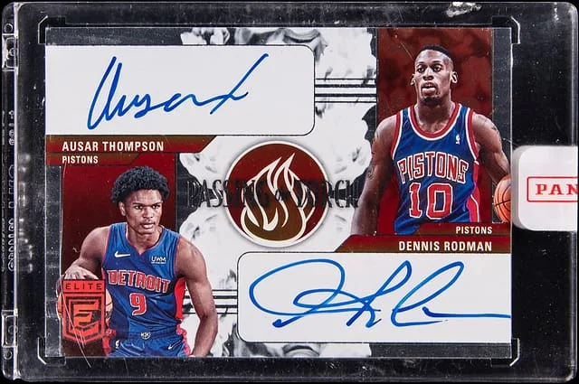 2023-24 Panini Donruss Ausar Thompson/ Dennis Rodman Elite Passing the Torch #PT-DT card image
