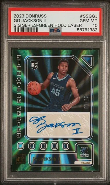 2023-24 Panini Donruss GG Jackson II Signature Series Holo Green Laser #SS-GGJ card image