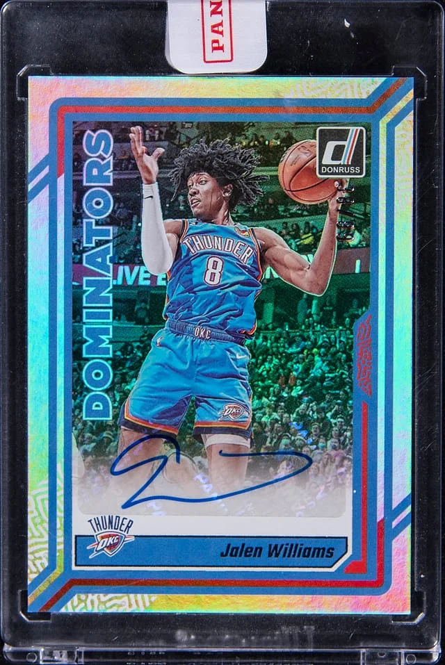 2023-24 Panini Donruss Jalen Williams Dominators Autograph #DA-JWO card image