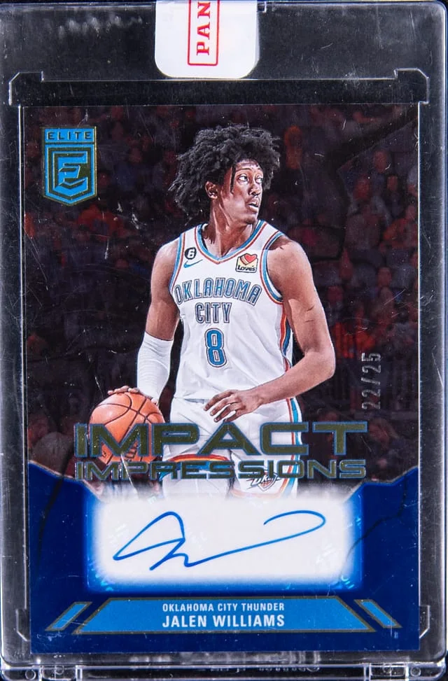 2023-24 Panini Donruss Jalen Williams Elite Impact Impressions Blue #II-WIL card image