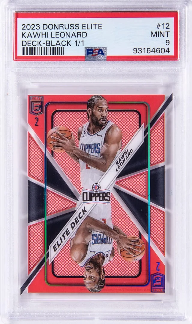 2023-24 Panini Donruss Kawhi Leonard Elite Deck Black #12 card image