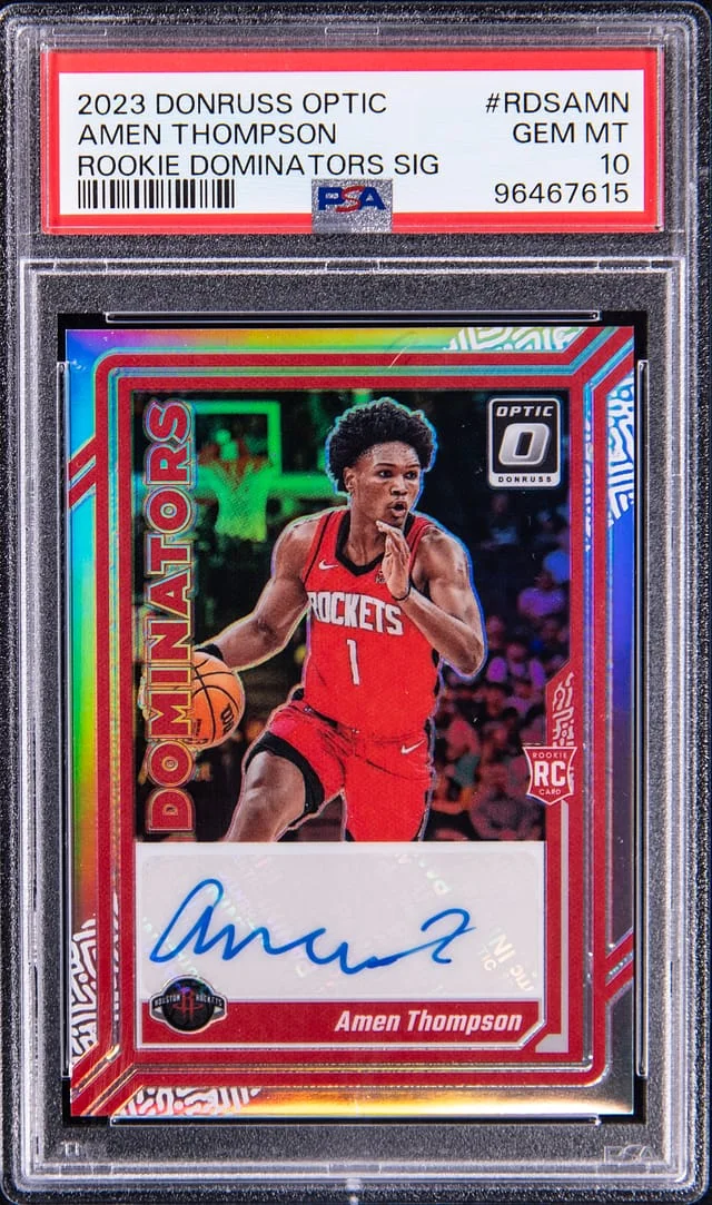 2023-24 Panini Donruss Optic Amen Thompson Dominators Signature #RDS-AMN card image