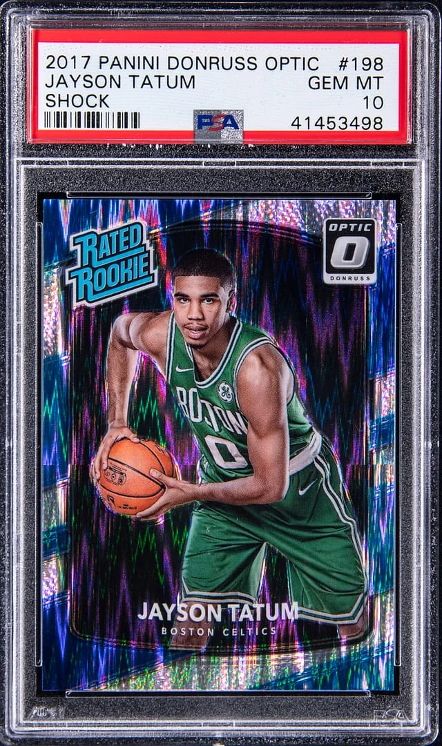 2023-24 Panini Donruss Optic Jayson Tatum Shock #198 card image