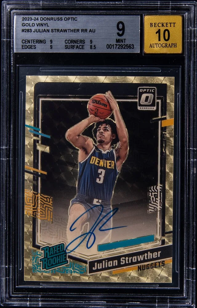 2023-24 Panini Donruss Optic Julian Strawther Gold Vinyl #283 card image