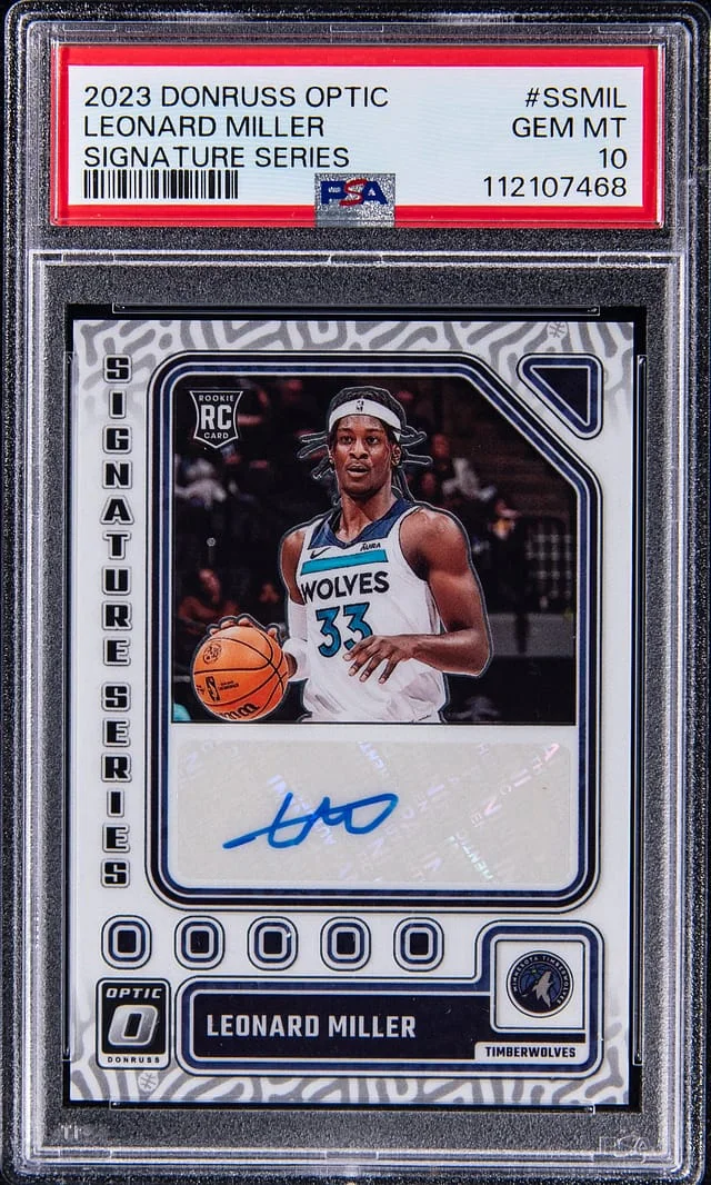 2023-24 Panini Donruss Optic Leonard Miller Signature Series #SS-MIL card image