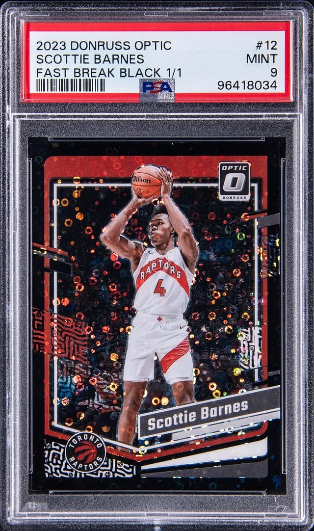 2023-24 Panini Donruss Optic Scottie Barnes Fast Break Black #12 card image