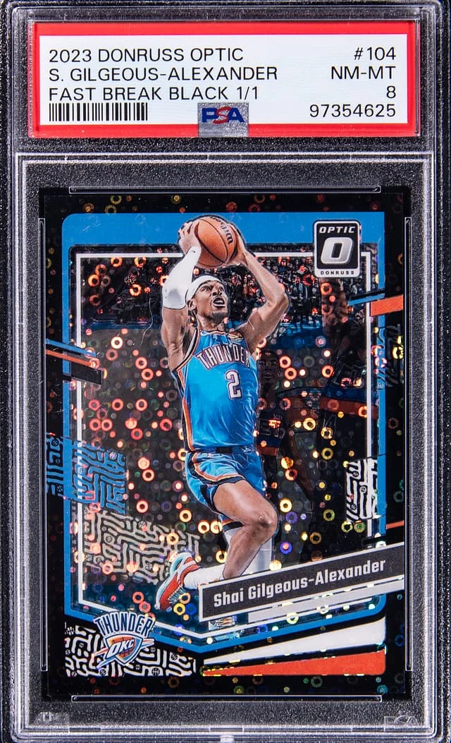 2023-24 Panini Donruss Optic Shai Gilgeous-Alexander Fast Break Black #104 card image