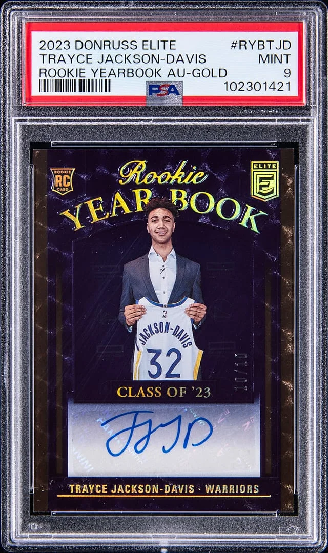 2023-24 Panini Donruss Trayce Jackson-Davis Elite Yearbook Autograph Gold #RYB-TJD card image