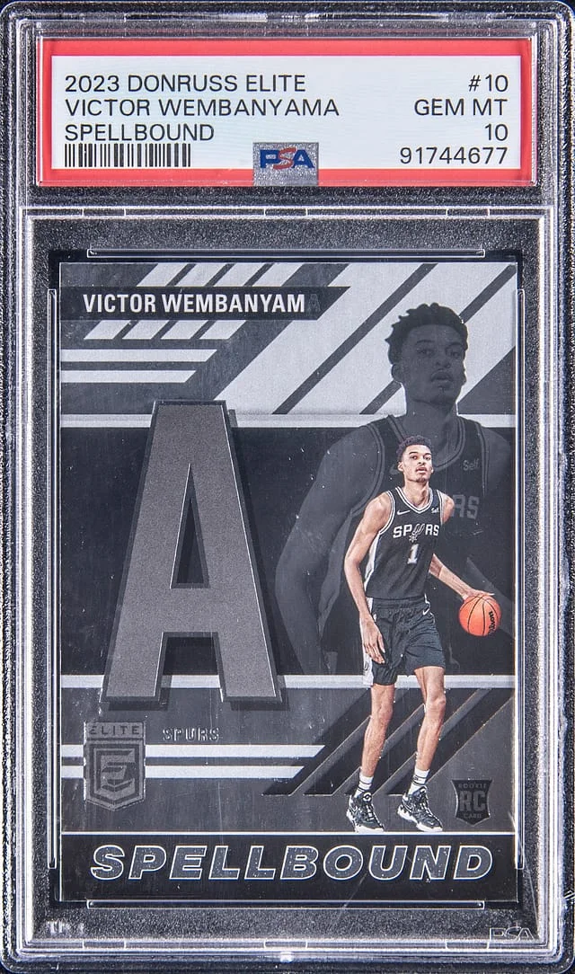 2023-24 Panini Donruss Victor Wembanyama Elite Spellbound Orange Die-Cut #10 card image
