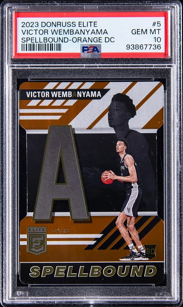 2023-24 Panini Donruss Victor Wembanyama Elite Spellbound Orange Die-Cut #5 card image
