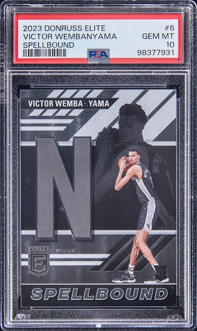 2023-24 Panini Donruss Victor Wembanyama Elite Spellbound Orange Die-Cut #6 card image
