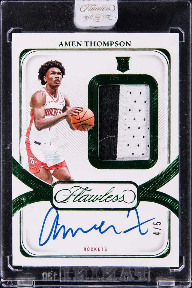 2023-24 Panini Flawless Amen Thompson Signature Prime Materials #SPA-ATH card image