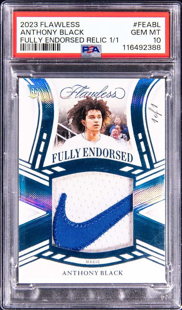 2023-24 Panini Flawless Anthony Black Fully Endorsed Relic #FE-ABL card image