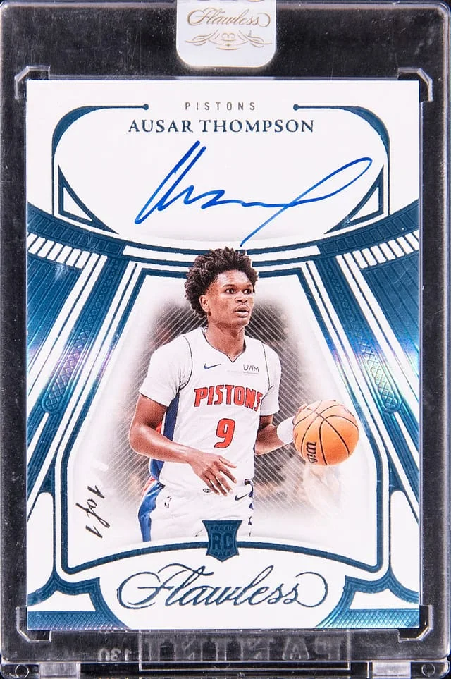 2023-24 Panini Flawless Ausar Thompson Autographs Platinum #RAU-AUS card image
