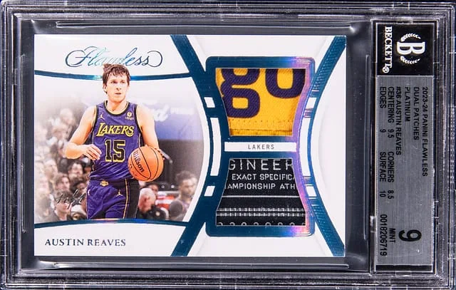 2023-24 Panini Flawless Austin Reaves Dual Patches Platinum #FDP-REA card image