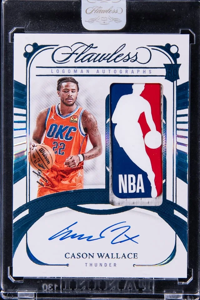 2023-24 Panini Flawless Cason Wallace Logoman Autographs #LAU-CWL card image