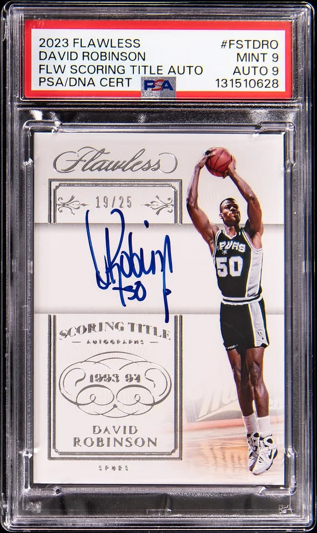 2023-24 Panini Flawless David Robinson Flawless Scoring Title Autograph #FST-DRO card image