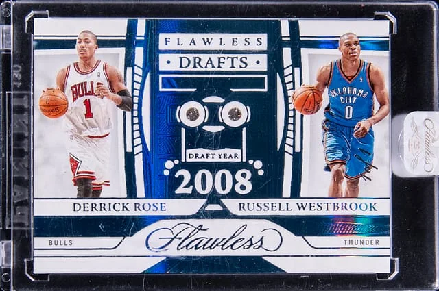 2023-24 Panini Flawless Derrick Rose/Russell Westbrook Diamond Drafts Platinum #147 card image