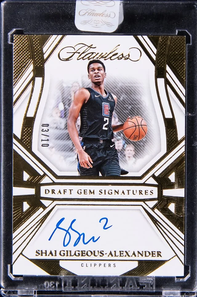 2023-24 Panini Flawless Draft Gem Signatures Gold #DGS #no-number card image
