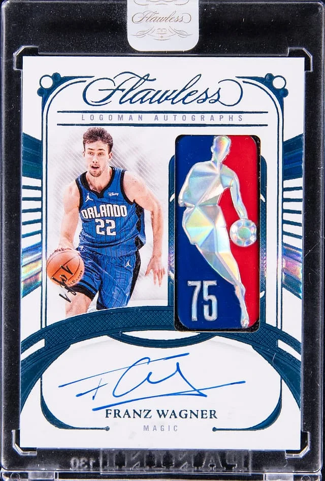 2023-24 Panini Flawless Franz Wagner Logoman Autographs #LAU-FRW card image