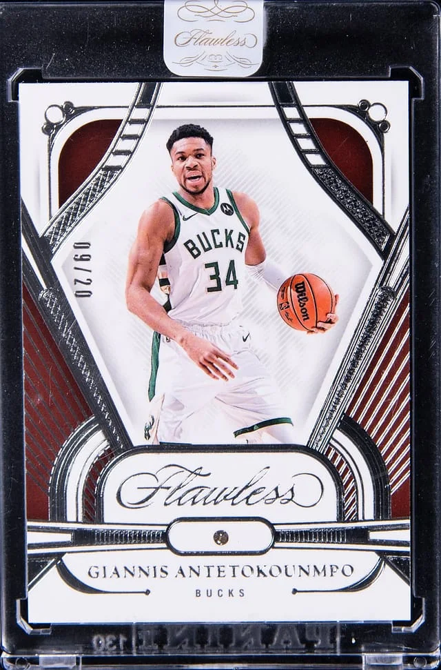 2023-24 Panini Flawless Giannis Antetokounmpo - Panini Encased #68 card image