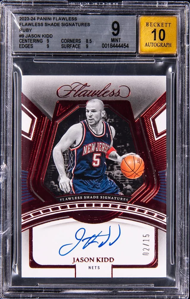 2023-24 Panini Flawless Jason Kidd Shade Signatures Ruby #FSS-KID card image