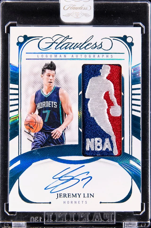 2023-24 Panini Flawless Jeremy Lin Logoman Autographs #LAU-LIN card image