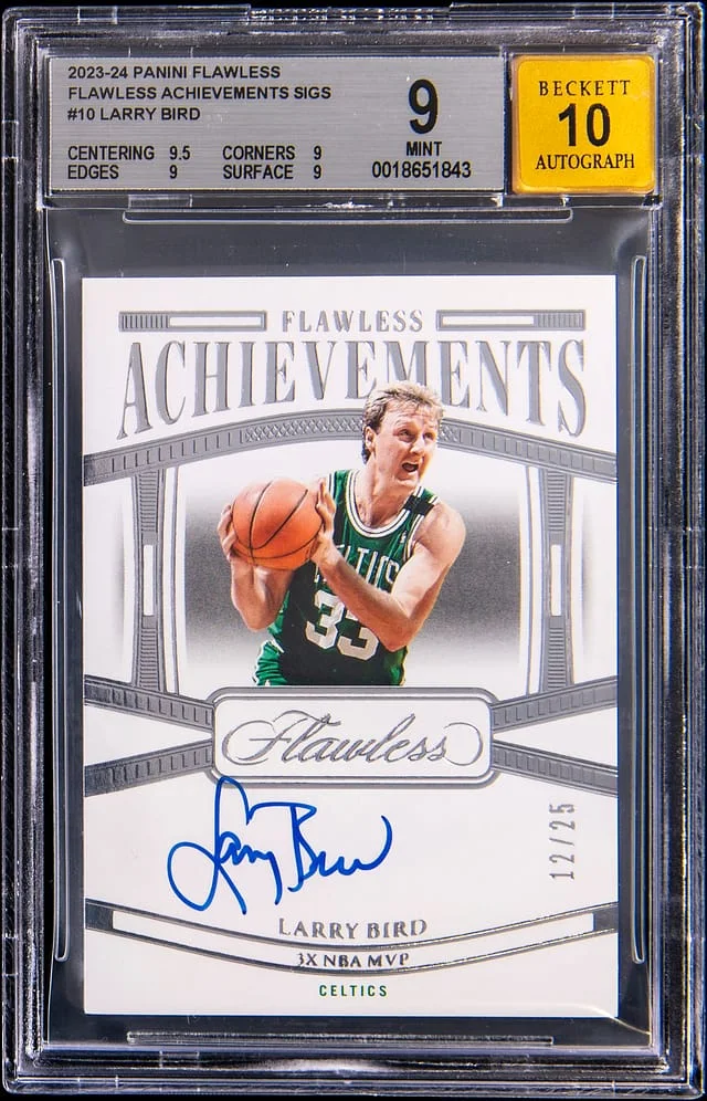 2023-24 Panini Flawless Larry Bird Achievements Signatures #FA-LBD card image