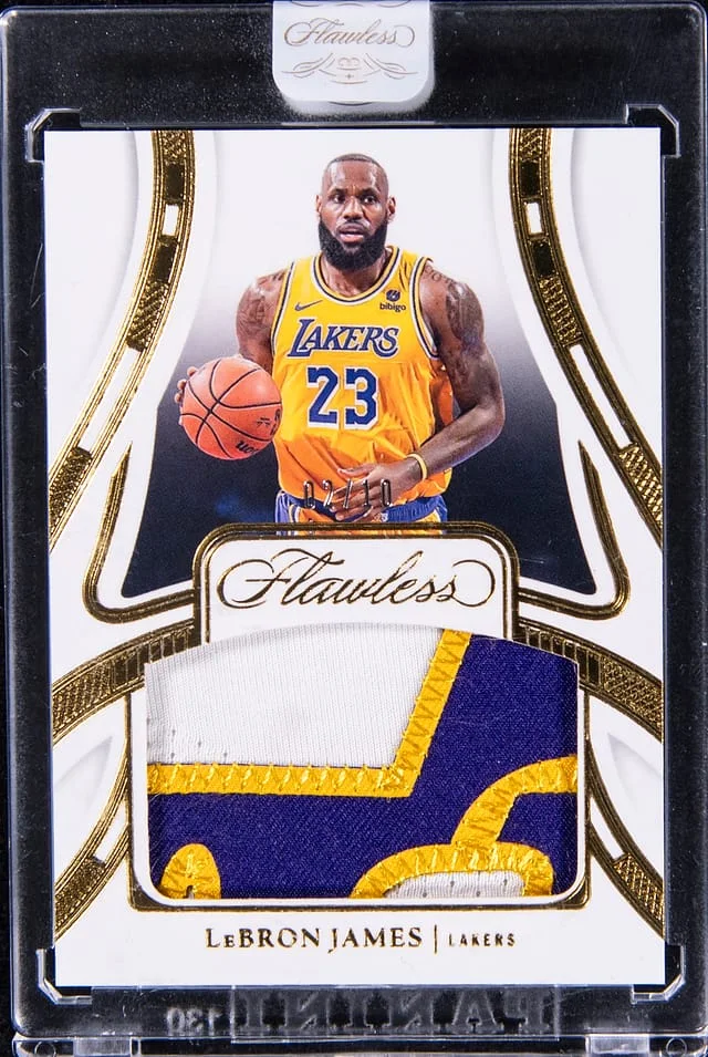 2023-24 Panini Flawless LeBron James Patch Gold #PAT-LBJ card image