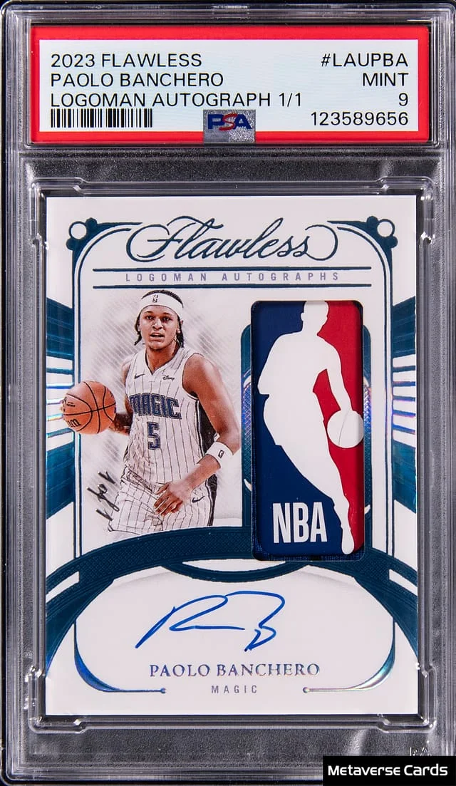 2023-24 Panini Flawless Paolo Banchero Logoman Autographs #LAU-PBA card image