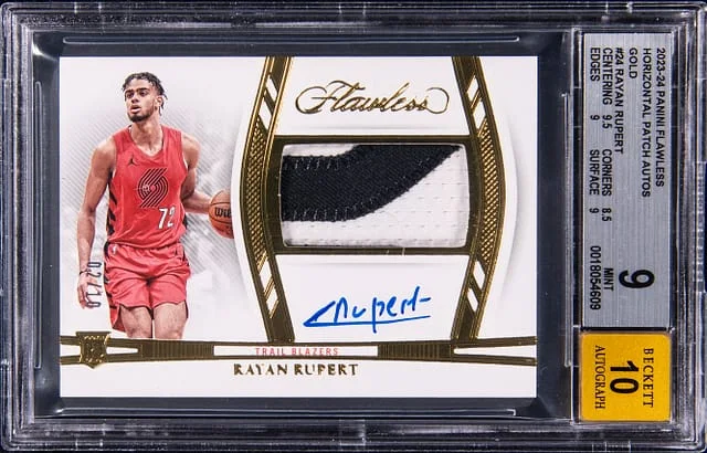 2023-24 Panini Flawless Ryan Rupert Horizontal Patch Autograph Gold #HPA-RRP card image